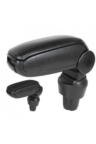 DELUXETUNING Car armrest VW UP 2011-2019, black, imitation leather
