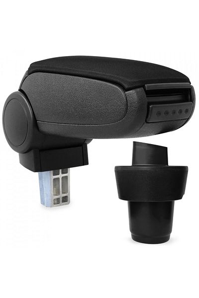 DELUXETUNING Car armrest Skoda Citigo 2011-2019, black, imitation leather