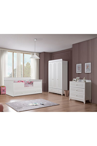 miracool Mira Beyaz Sedir Bebek ve Çocuk Oda Takımı