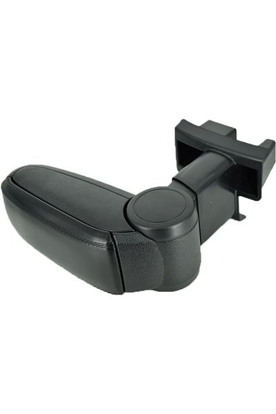 DELUXETUNING Car armrest Peugeot 307 2001-2012, black, imitation leather
