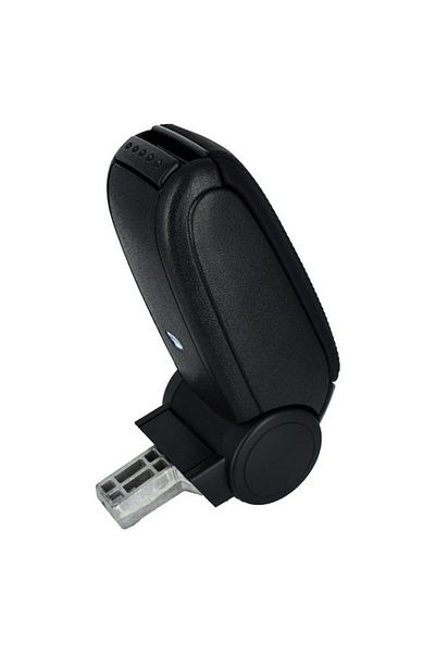DELUXETUNING Car armrest Skoda Fabia II 2007-2014, black, eco-leather