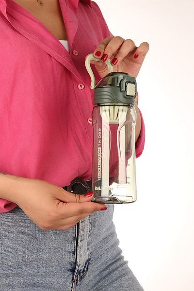 Relaxion Rlx-442 Water Bottle School Flask Unbreakable No Smell Food Contact Suitable Green