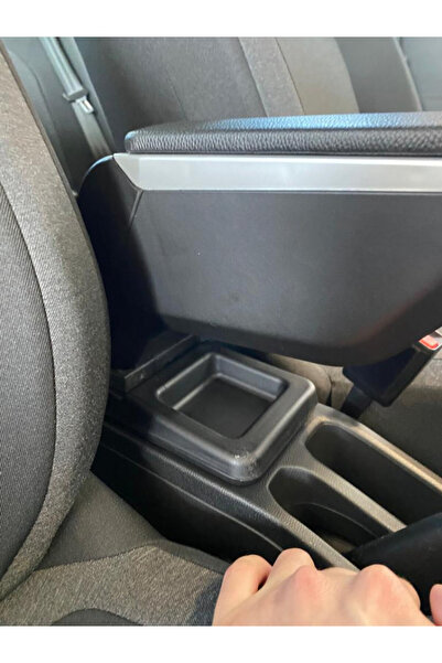 DELUXETUNING Car armrest compatible with Dacia Duster II 2018->, black with gray