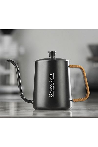 Omran Cart 600ml Pour Over Kettle – Gooseneck Drip Pot with Rope Grip & Thermometer Hole