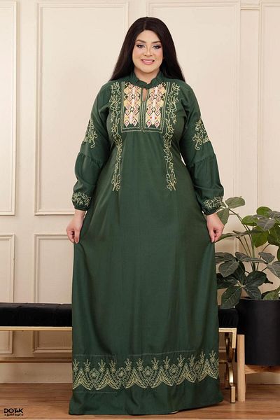 Generies Cotton abaya made of light natural cotton with a belt in the middle that adds a touch of elegance and elastic at the sleeve