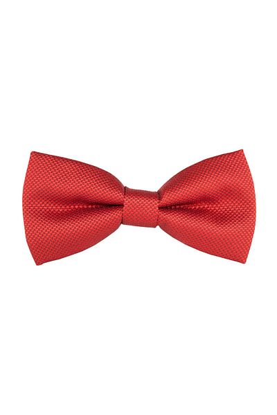 NEWTONE Classic Satin Bow Tie with Fine Texture, Red Glossy