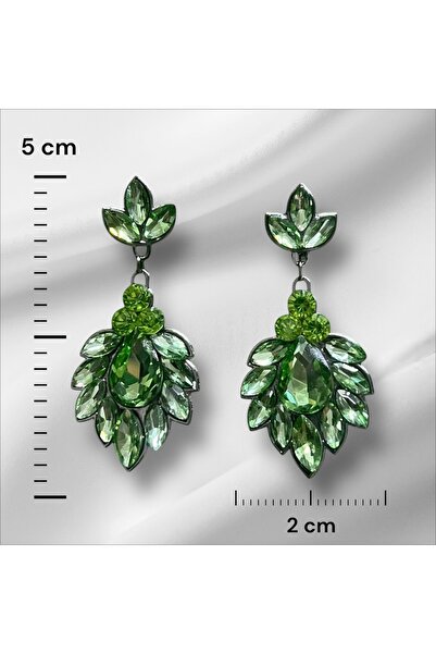 Sabek Bujiteri Eloria kristal Taşlı Küpe – düğün kına günlük kullanım