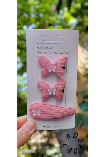 LO ADORO 3Pcs Girls Children Butterfly Barrette for School Buckle Summer Barrette Baby Barrette Kilips
