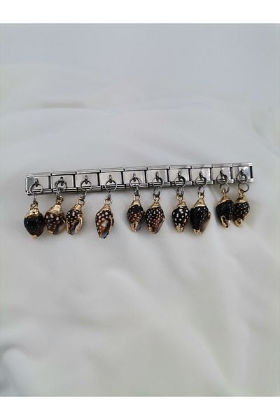 Hobimos 1 Piece Italian Steel Bracelet Charm with Dangle - Italian Steel Bracelet Charm