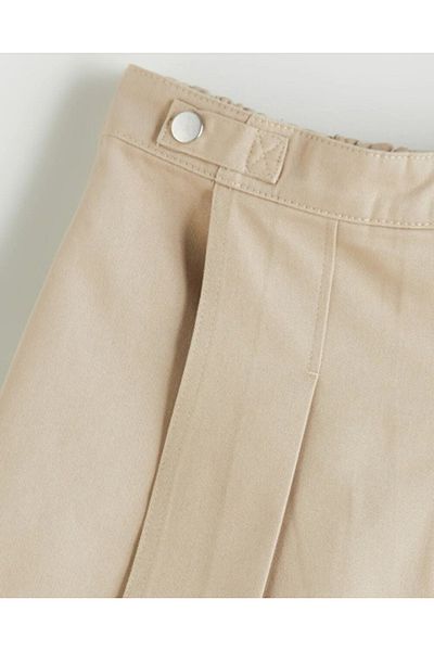 LC Waikiki Fusta scurtă pentru fetiță Mider Bej Basic Gabardine
