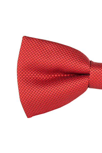 NEWTONE Classic Satin Bow Tie with Fine Texture, Red Glossy