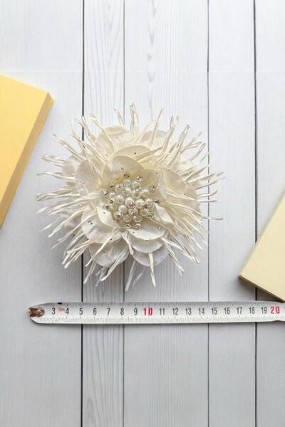 Lasilla White Design Hair Accessory, Wedding, Engagement, Special Occasion Hair Clip