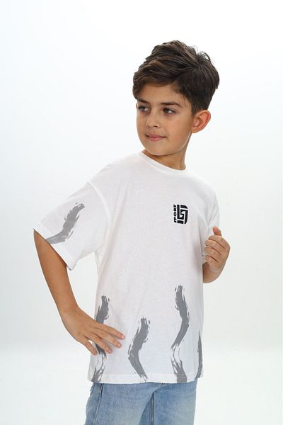 Toontoy Boy's Sport Written Brush Printed T-Shirt