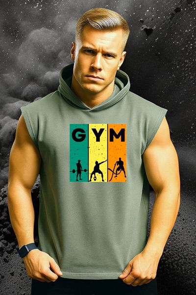 MUTLUGYM Fitness Sleeveless Hooded Athlete Sweatshirt