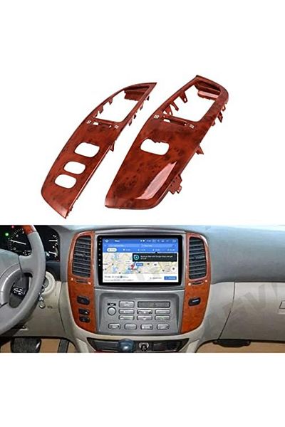 Toyota Land Cruiser ASVEGE Car Air Conditioner Outlet Frame AC Vents Plate Panel for Land Cruiser LC100 1997-2007 Walnut