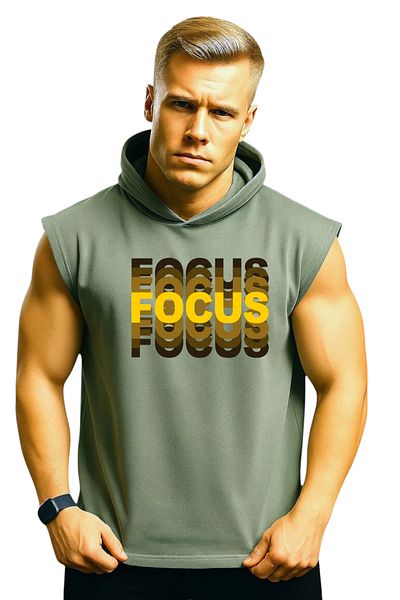 MUTLUGYM Fitness Sleeveless Hooded Athlete Sweatshirt