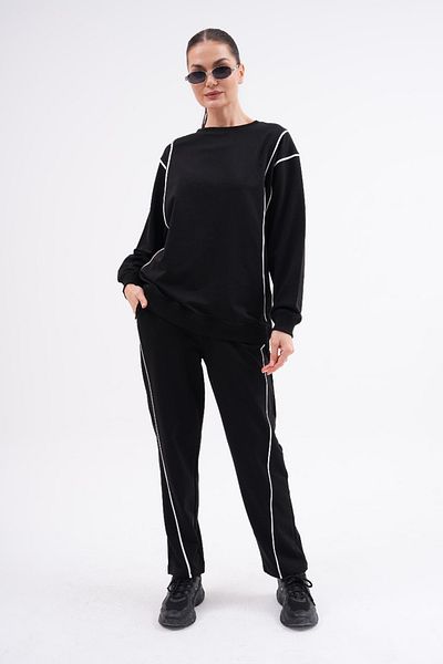 Marvella By Rasha Casual Two-Piece Tracksuit with Stylish Line Details