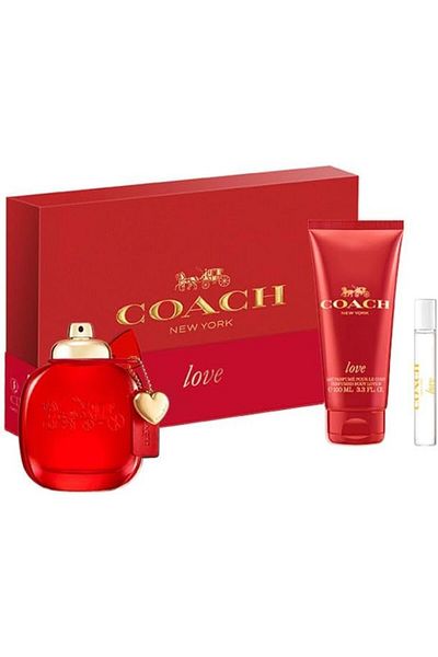 Coach Love Perfume Set - Eau de Parfum, 90ml, Unisex Fragrance, Floral Scent, Personal Fragrance, 3