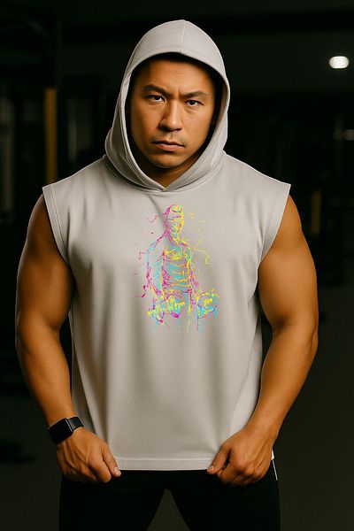 MUTLUGYM Fitness Sleeveless Hooded Athlete Sweatshirt