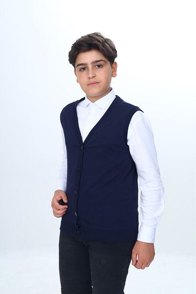Toontoy Boy's School Buttoned Vest