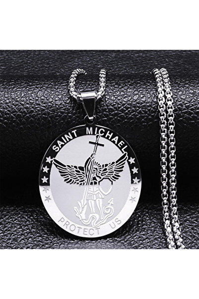 Choice10 C 50cm BOX SR Seven Archangels Amulet Stainless Steel Necklaces Men ...