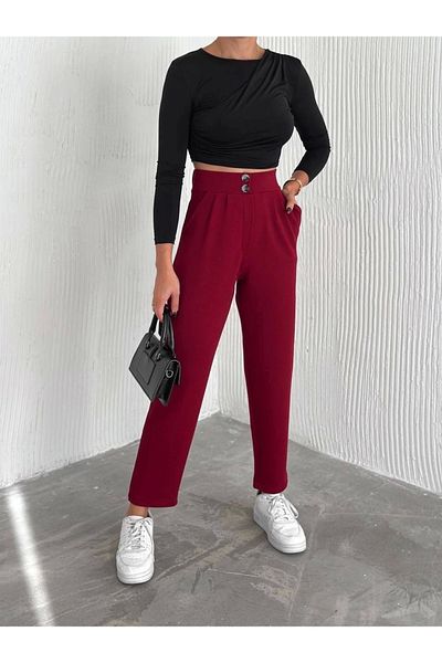Işıltı kidss Knitted Crepe Pants Double Button