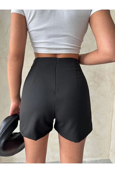 KAZAX High Waist Fragmented Double Fabric Shorts S25312