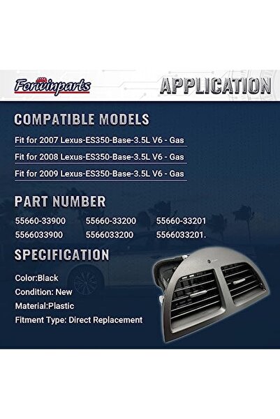 Lexus Forwinparts Car Center Dash AC Outlet Air Vent Panel for ES350 2007-2009