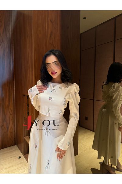 4YOU Off-white dress with sequins