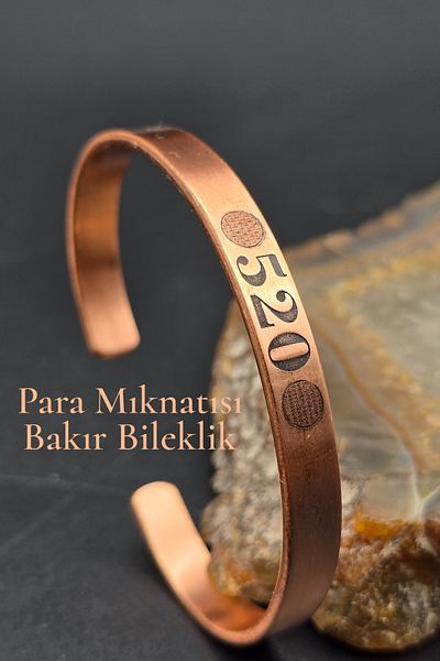 NBS Beautiful Naturel Stones Pure Copper Coin 520 Bracelet Adjustable Handcrafted Very Good Quality (Gift, Daily