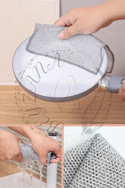 MAİN SHOP Dishwashing Wire Cloth (10 Pcs) Double Layer M-602