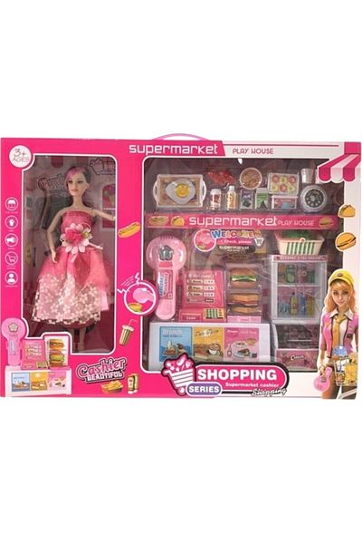 Toybox Princess Doll and Supermaket Shopping Playset with Shopping Accessories