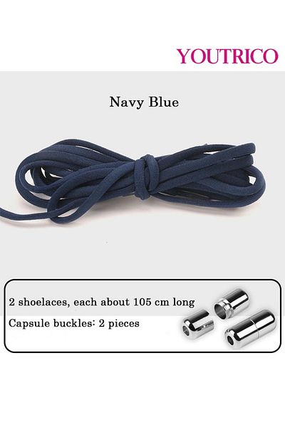 Youtrico Elastic No-Tie Shoelaces with Metal Capsule - Single Pair (1.05m)