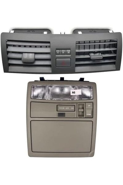 CAMRY Front AC Air Vent and Overhead Console Light Assembly Kit, Grey, Compatible with Toyota