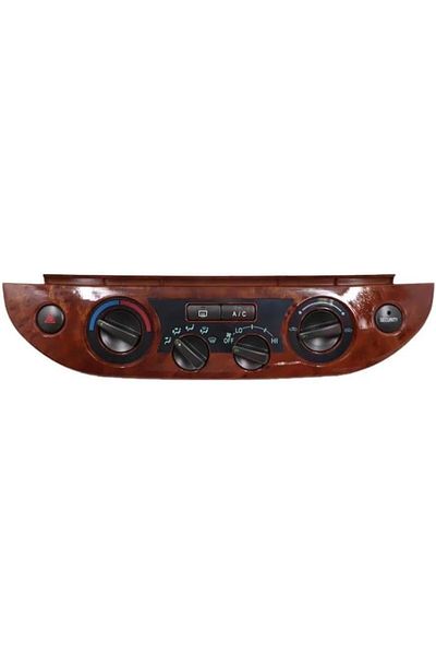 CAMRY Car Climate Control Panel, Wood Grain AC Control Module with Temperature Adjustment, Brown