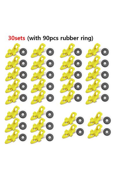 Choice (30sets)Yellow LINNHUE 20-30pcs Fishing Rod Pole Hook Keeper Lure Bait Holder Lure Accessories Jig H
