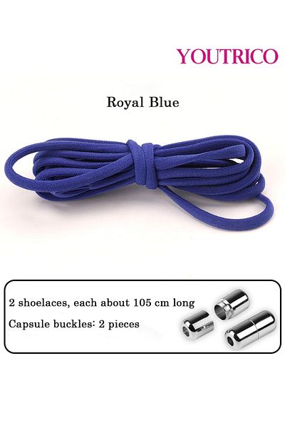 Youtrico Elastic No-Tie Shoelaces with Metal Capsule - Single Pair (1.05m)