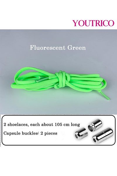 Youtrico Elastic No-Tie Shoelaces with Metal Capsule - Single Pair (1.05m)