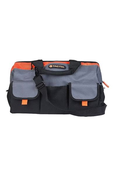 Tactix 16-Inch Gate Mouth Tool Bag, Size: 40.5 x 28 x 30.5 cm