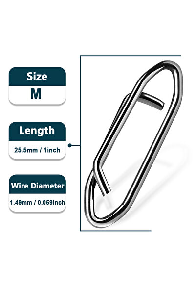 Choice 50 قطعة مشابك صيد قوية مقاس M-25.5 مم و1.49 مم، 50 إلى 200 قطعة مشبك ص...