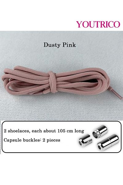 Youtrico Elastic No-Tie Shoelaces with Metal Capsule - Single Pair (1.05m)