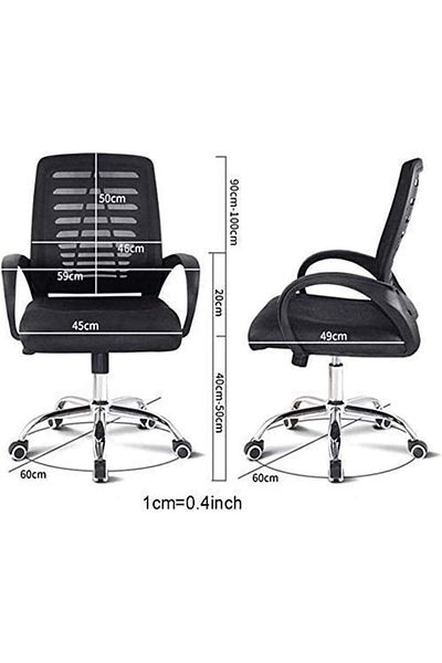 Living Ergonomic Desk Chair with Mesh Back and Sturdy Metal Legs