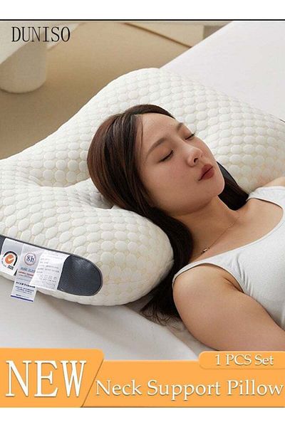 Generic DUNISO Super Comfort Ergonomic Pillow for Neck Head and Shoulder Pain Relief