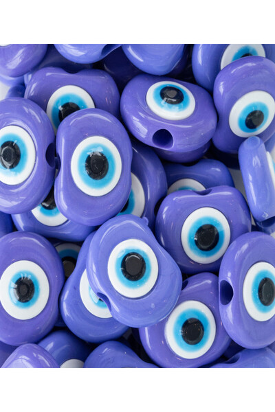 312 KONSEPT 8 Πλαστικές χάντρες κακού ματιού μεγάλου μεγέθους (μωβ χρώμα/2,5 ...