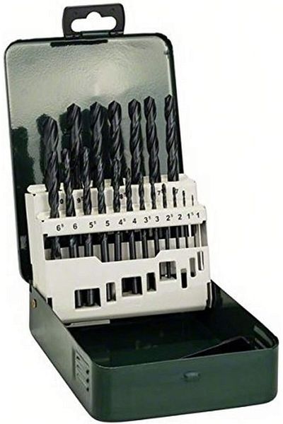 Bosch 19-Pieces HSS Chisel Edge Drill Bit Set Grey 10cm