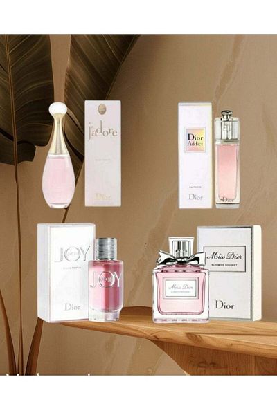 Miss Dior Unisex Perfume Mix Package of 4 Assorted Fragrances, 100ml