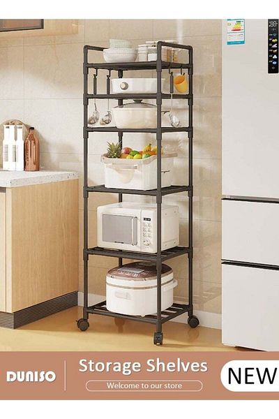 Generic DUNISO 6 Tier Storage Shelves, Stable Kitchen Shelf Organizer