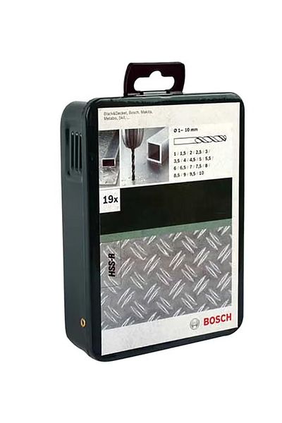 Bosch 19-Pieces HSS Chisel Edge Drill Bit Set Grey 10cm