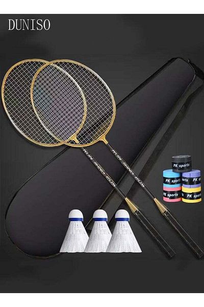 Generic DUNISO Badminton Rackets Set of 2 Badminton Racquets Lightweight Including Badminton Bag 3 Badminton