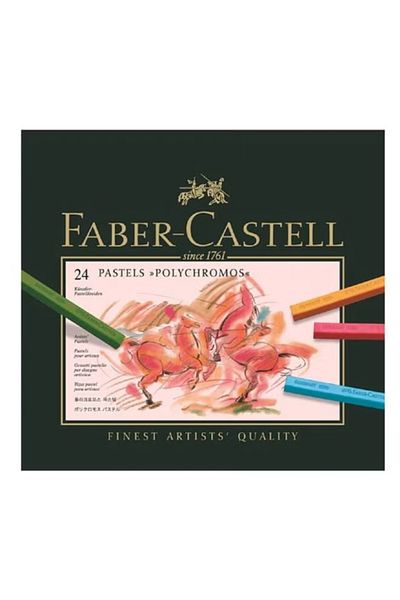 Faber Castell 24-Piece Polychromos Pastel Crayon Set Multicolour